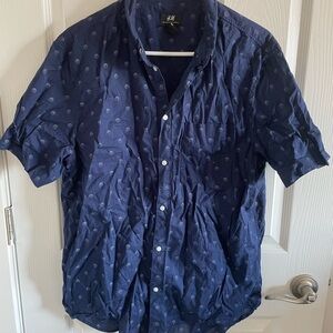 H&M Men's Blue Shirt - regular fit - large
